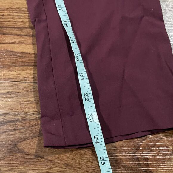 Theory Chino Dress Pants Purple Cotton Stretch Straight Leg Womens Size 6 - Picture 4 of 8